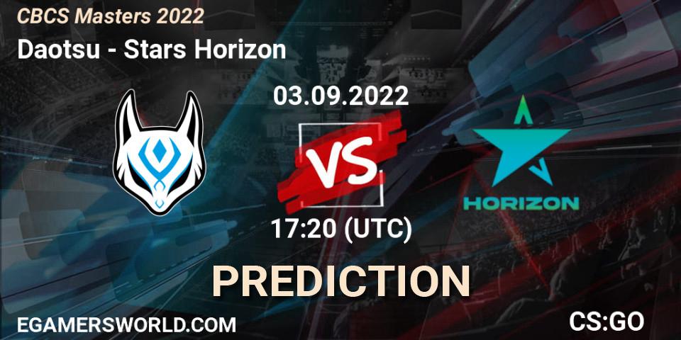 Pronóstico Daotsu - Stars Horizon. 03.09.2022 at 17:20, Counter-Strike (CS2), CBCS Masters 2022