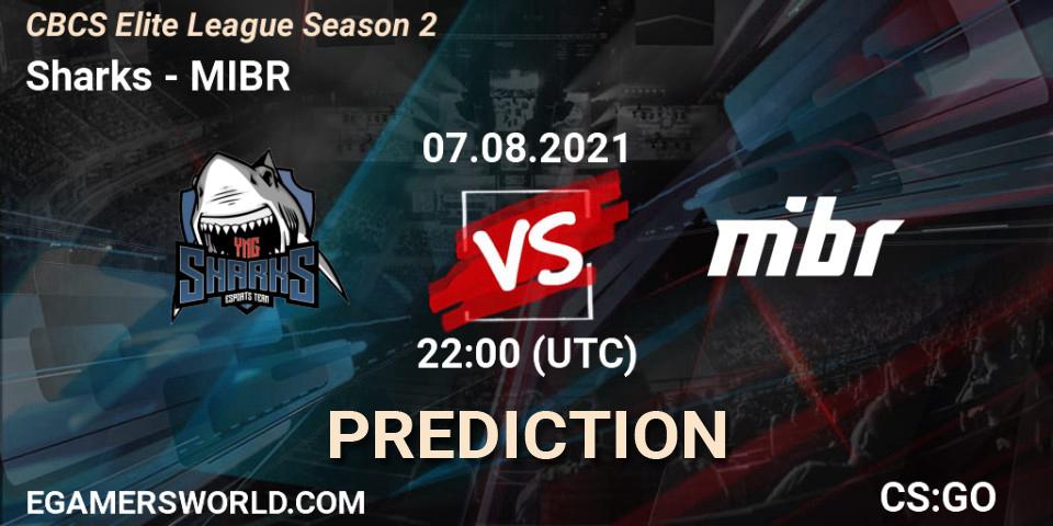 Pronóstico Sharks - MIBR. 07.08.2021 at 22:55, Counter-Strike (CS2), CBCS Elite League Season 2