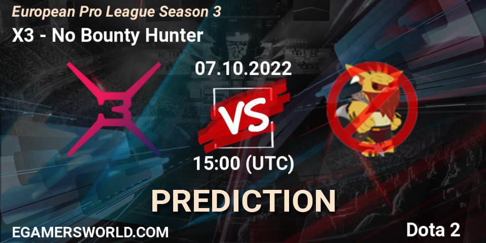Pronóstico X3 - No Bounty Hunter. 07.10.22, Dota 2, European Pro League Season 3 
