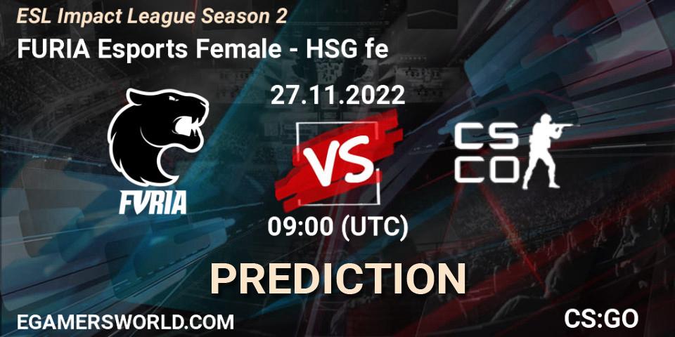 Pronóstico FURIA Esports Female - HSG. 27.11.22, CS2 (CS:GO), ESL Impact League Season 2