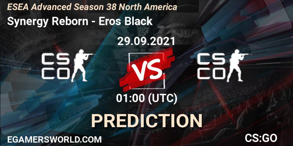 Pronóstico Synergy Reborn - Eros Black. 29.09.2021 at 01:10, Counter-Strike (CS2), ESEA Advanced Season 38 North America