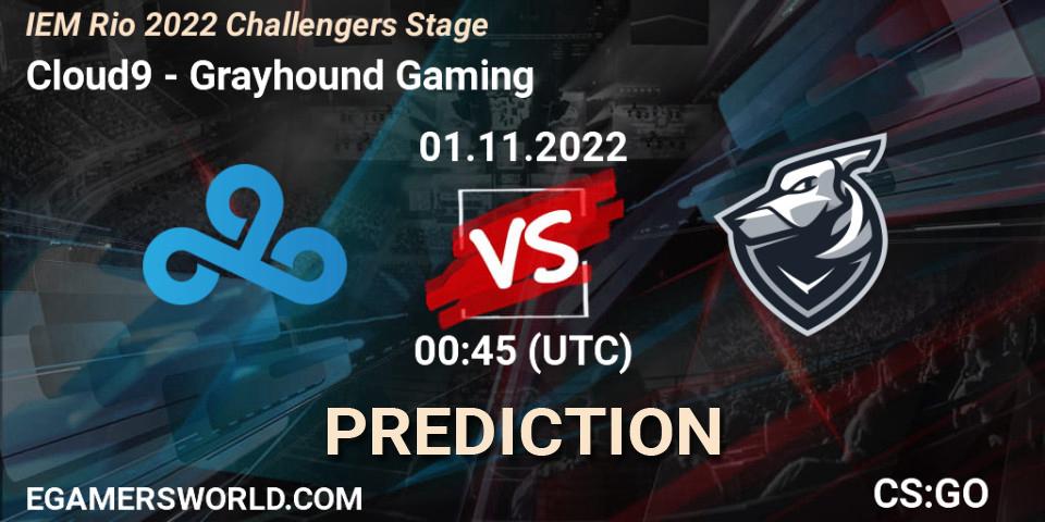 Pronóstico Cloud9 - Grayhound Gaming. 01.11.22, CS2 (CS:GO), IEM Rio 2022 Challengers Stage