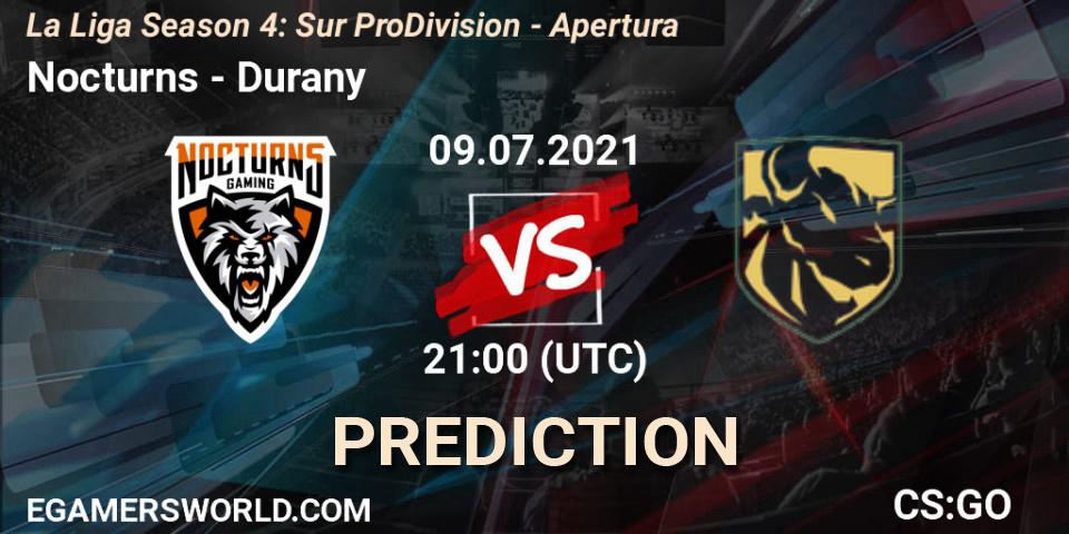 Pronóstico Nocturns - Durany. 09.07.2021 at 21:00, Counter-Strike (CS2), La Liga Season 4: Sur Pro Division - Apertura