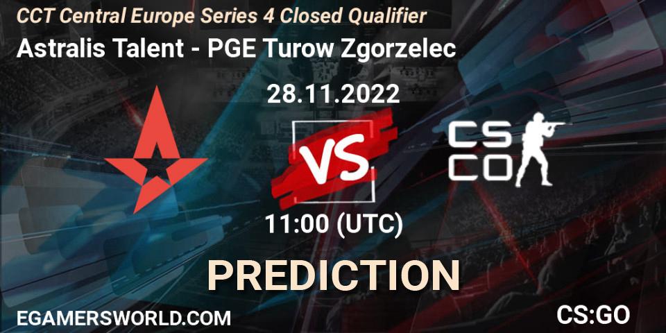 Pronóstico Astralis Talent - PGE Turow Zgorzelec. 28.11.22, CS2 (CS:GO), CCT Central Europe Series 4 Closed Qualifier