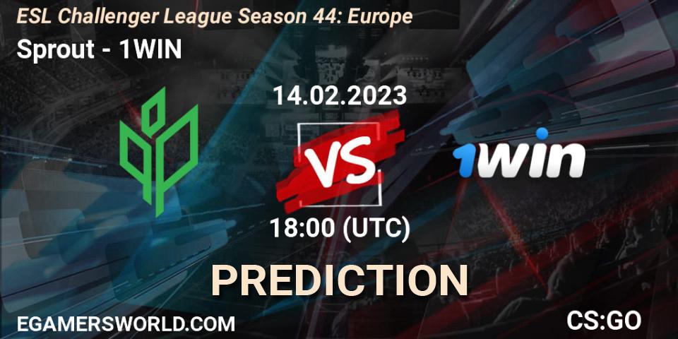 Pronóstico Sprout - 1WIN. 12.02.23, CS2 (CS:GO), ESL Challenger League Season 44: Europe