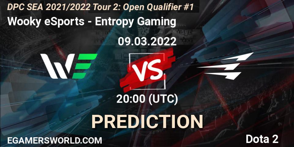Pronóstico Wooky eSports - Entropy Gaming. 09.03.2022 at 20:03, Dota 2, DPC SEA 2021/2022 Tour 2: Open Qualifier #1