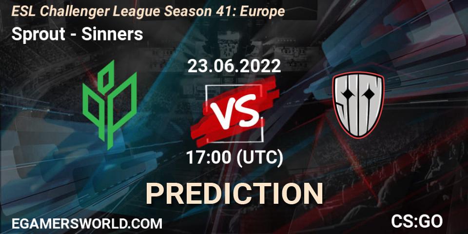 Pronóstico Sprout - Sinners. 23.06.2022 at 17:05, Counter-Strike (CS2), ESL Challenger League Season 41: Europe