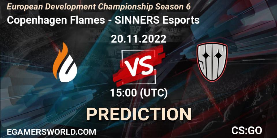 Pronóstico Copenhagen Flames - SINNERS Esports. 20.11.22, CS2 (CS:GO), European Development Championship Season 6