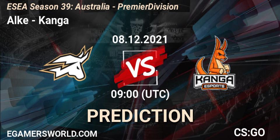 Pronóstico Alke - Kanga. 08.12.2021 at 09:00, Counter-Strike (CS2), ESEA Season 39: Australia - Premier Division