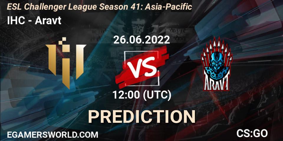 Pronóstico IHC - Aravt. 26.06.2022 at 12:00, Counter-Strike (CS2), ESL Challenger League Season 41: Asia-Pacific
