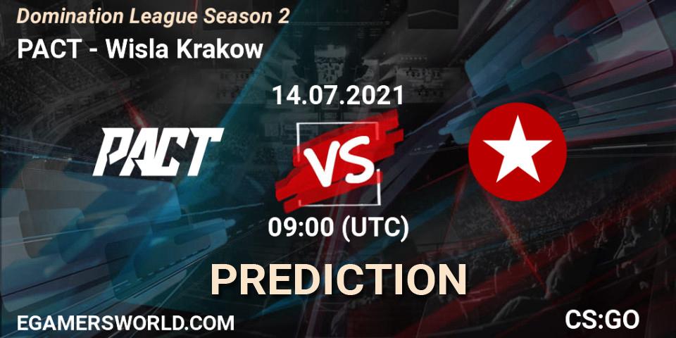 Pronóstico PACT - Wisla Krakow. 14.07.2021 at 09:00, Counter-Strike (CS2), Domination League Season 2