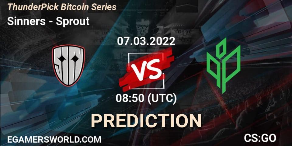 Pronóstico Sinners - Sprout. 07.03.2022 at 08:50, Counter-Strike (CS2), ThunderPick Bitcoin Series