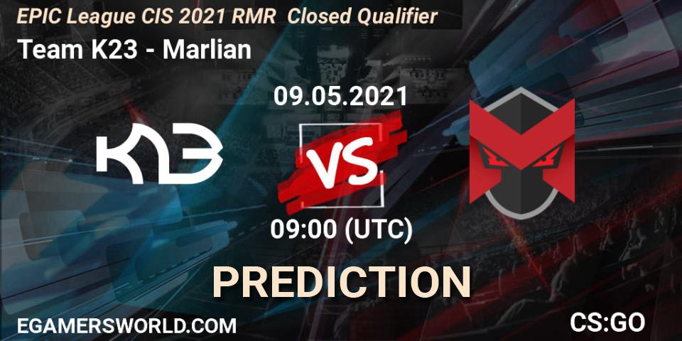 Pronóstico Team K23 - Marlian. 09.05.2021 at 09:00, Counter-Strike (CS2), EPIC League CIS 2021 RMR Closed Qualifier