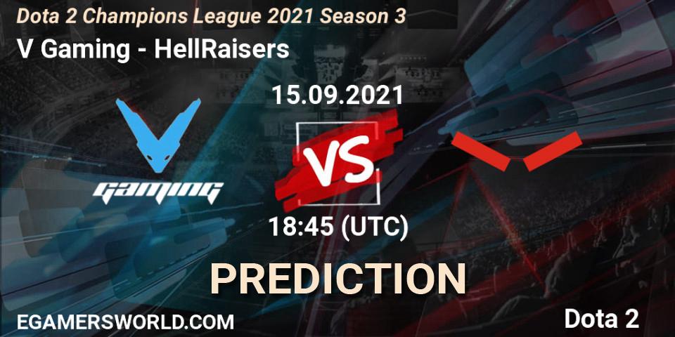 Pronóstico V Gaming - HellRaisers. 15.09.2021 at 18:55, Dota 2, Dota 2 Champions League 2021 Season 3