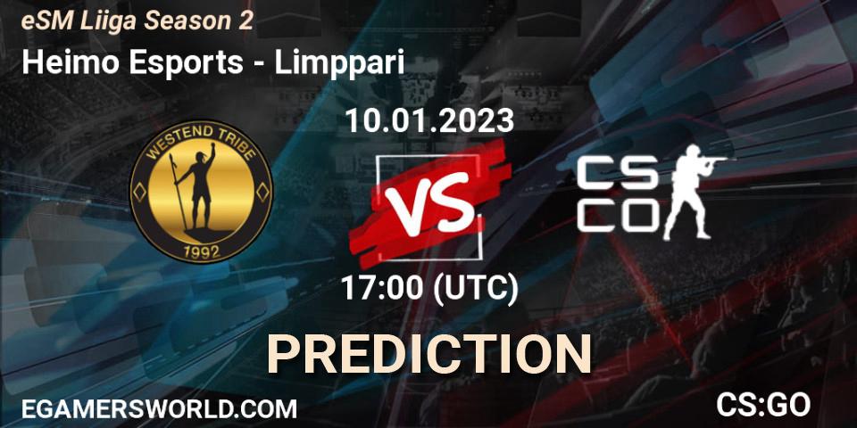 Pronóstico Heimo Esports - Limppari. 10.01.23, CS2 (CS:GO), eSM League Season 2
