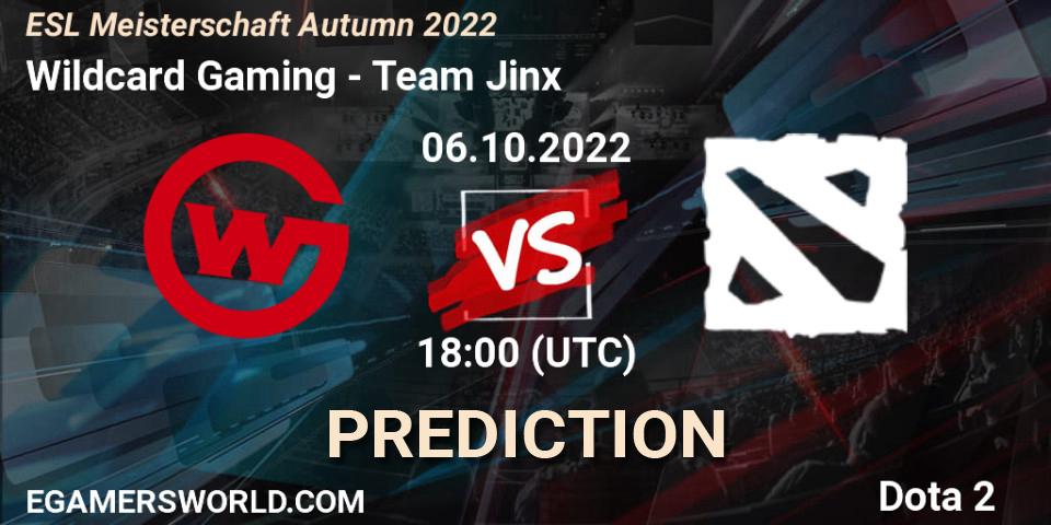Pronóstico Wildcard Gaming - Team Jinx. 06.10.2022 at 18:06, Dota 2, ESL Meisterschaft Autumn 2022