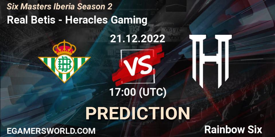 Pronóstico Real Betis - Heracles Gaming. 21.12.2022 at 17:00, Rainbow Six, Six Masters Iberia Season 2