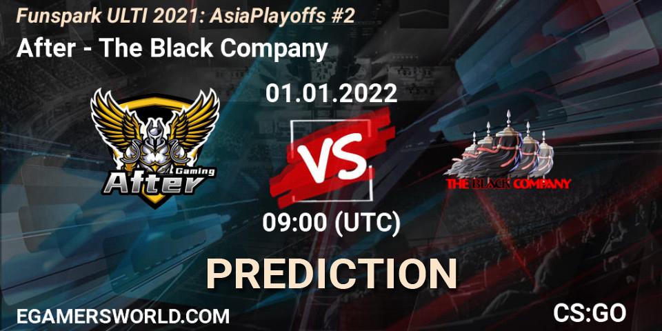 Pronóstico After - The Black Company. 01.01.2022 at 09:00, Counter-Strike (CS2), Funspark ULTI 2021 Asia Playoffs 2