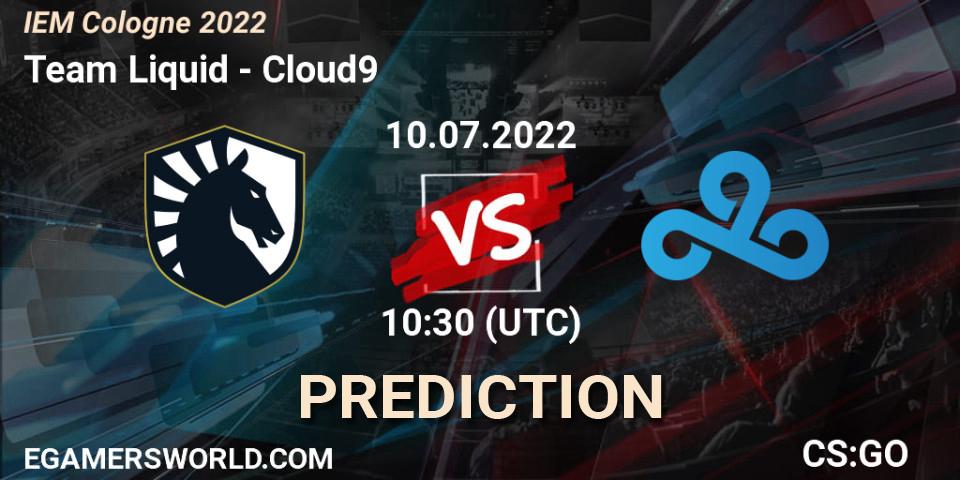 Pronóstico Team Liquid - Cloud9. 10.07.2022 at 10:30, Counter-Strike (CS2), IEM Cologne 2022