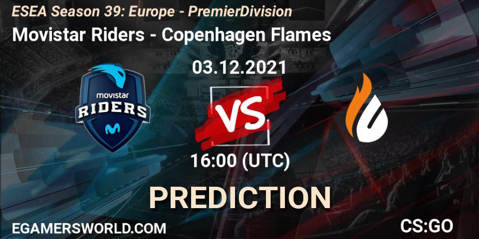 Pronóstico Movistar Riders - Copenhagen Flames. 03.12.21, CS2 (CS:GO), ESEA Season 39: Europe - Premier Division