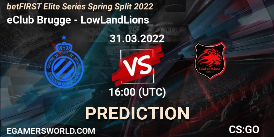 Pronóstico eClub Brugge - LowLandLions. 31.03.2022 at 16:00, Counter-Strike (CS2), Elite Series 2022: Spring Split