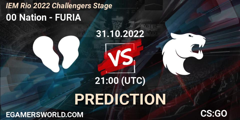 Pronóstico 00 Nation - FURIA. 31.10.2022 at 21:40, Counter-Strike (CS2), IEM Rio 2022 Challengers Stage