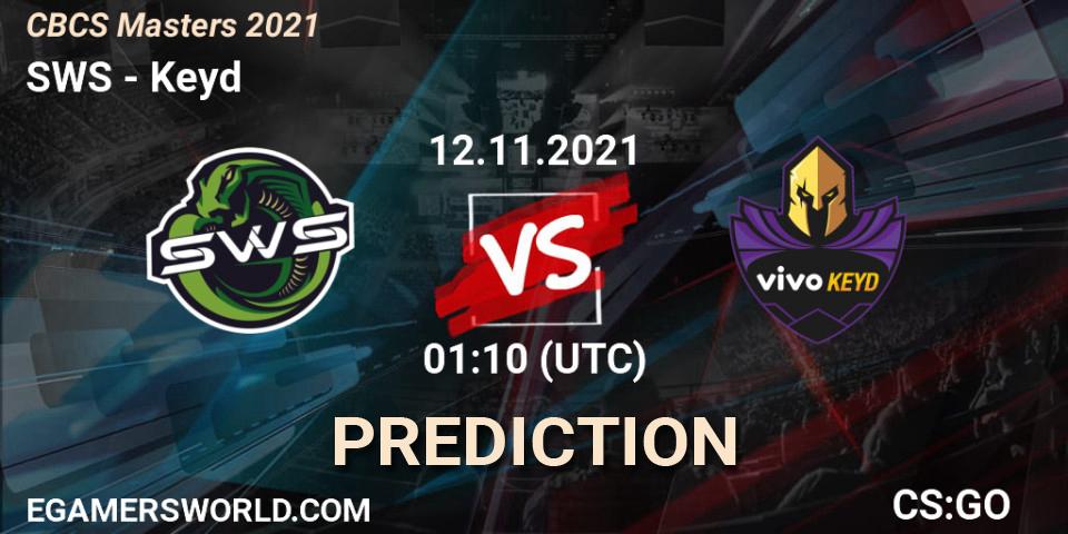 Pronóstico SWS - Keyd. 12.11.2021 at 01:45, Counter-Strike (CS2), CBCS Masters 2021