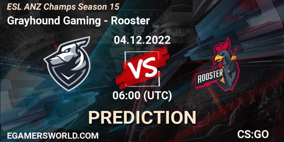 Pronóstico Grayhound Gaming - Rooster. 04.12.2022 at 06:00, Counter-Strike (CS2), ESL ANZ Champs Season 15