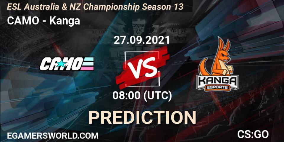 Pronóstico CAMO - Kanga. 27.09.2021 at 10:40, Counter-Strike (CS2), ESL Australia & NZ Championship Season 13