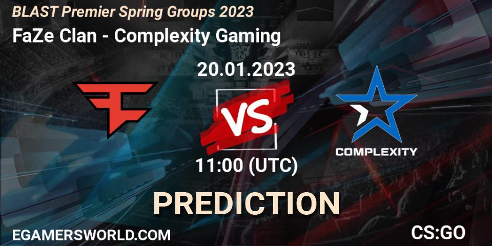 Pronóstico FaZe Clan - Complexity Gaming. 20.01.2023 at 11:00, Counter-Strike (CS2), BLAST Premier Spring Groups 2023