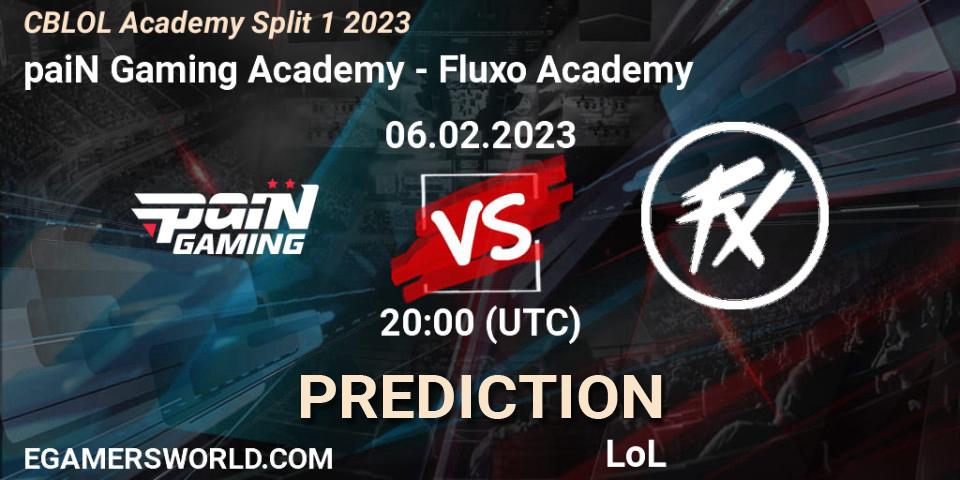 Pronóstico paiN Gaming Academy - Fluxo Academy. 06.02.23, LoL, CBLOL Academy Split 1 2023