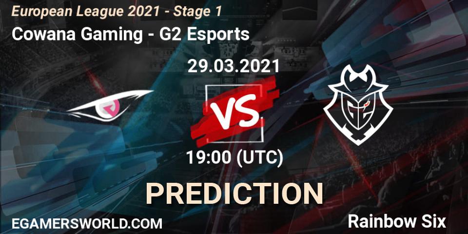 Pronóstico Cowana Gaming - G2 Esports. 29.03.2021 at 19:15, Rainbow Six, European League 2021 - Stage 1