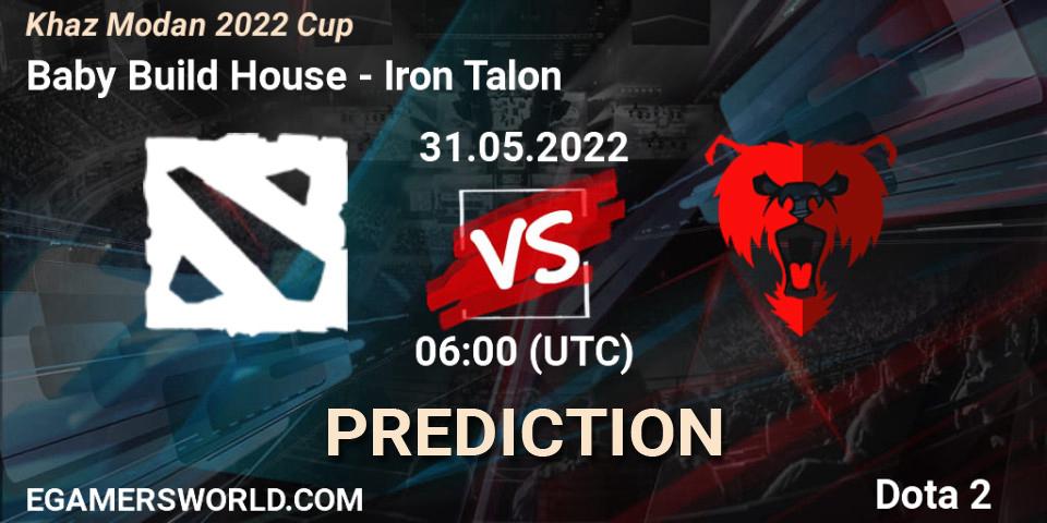 Pronóstico Baby Build House - Iron Talon. 31.05.2022 at 05:59, Dota 2, Khaz Modan 2022 Cup