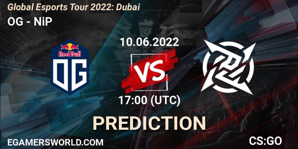 Pronóstico OG - NiP. 10.06.2022 at 17:00, Counter-Strike (CS2), Global Esports Tour 2022: Dubai