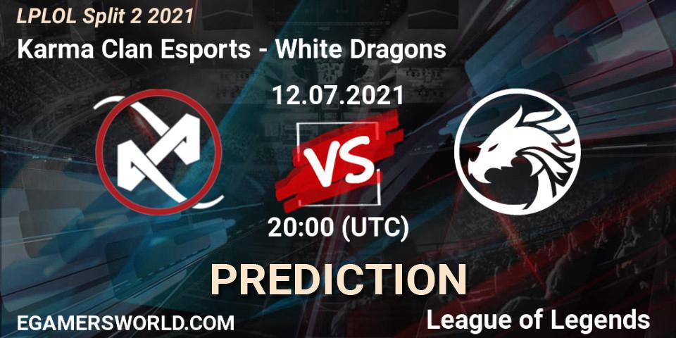 Pronóstico Karma Clan Esports - White Dragons. 12.07.2021 at 20:00, LoL, LPLOL Split 2 2021