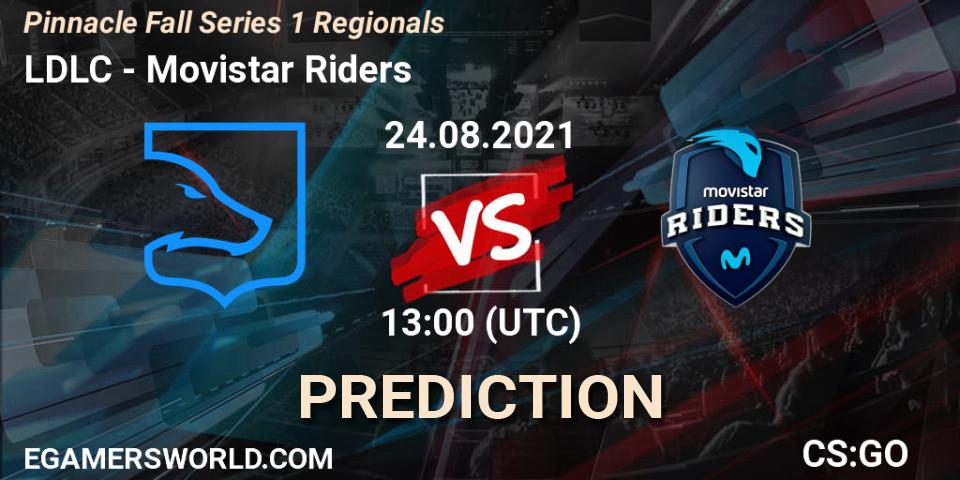 Pronóstico LDLC - Movistar Riders. 24.08.2021 at 13:50, Counter-Strike (CS2), Pinnacle Fall Series 1 Regionals