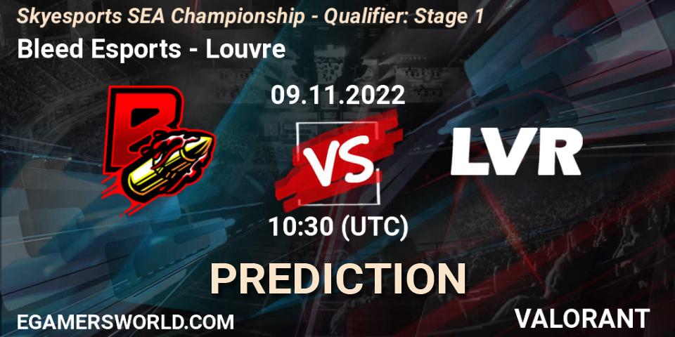 Pronóstico Bleed Esports - Louvre. 09.11.22, VALORANT, Skyesports SEA Championship - Qualifier: Stage 1