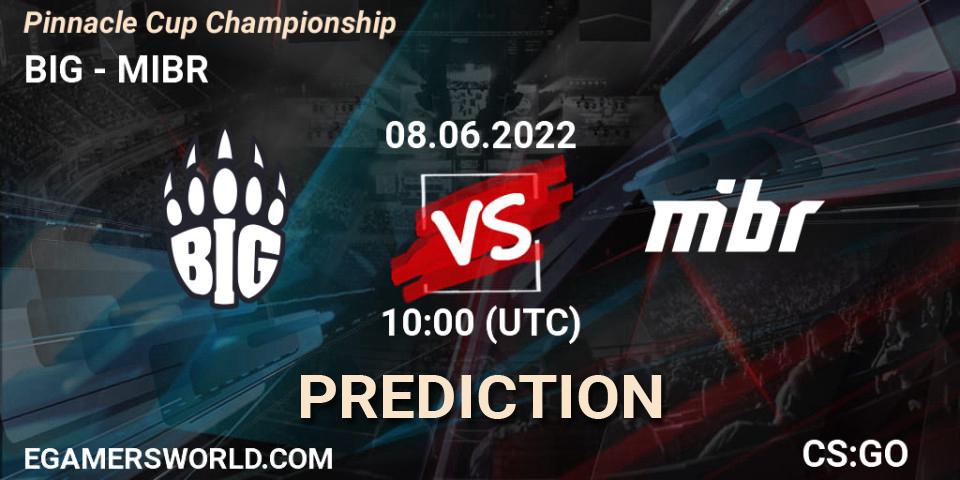 Pronóstico BIG - MIBR. 08.06.2022 at 10:25, Counter-Strike (CS2), Pinnacle Cup Championship