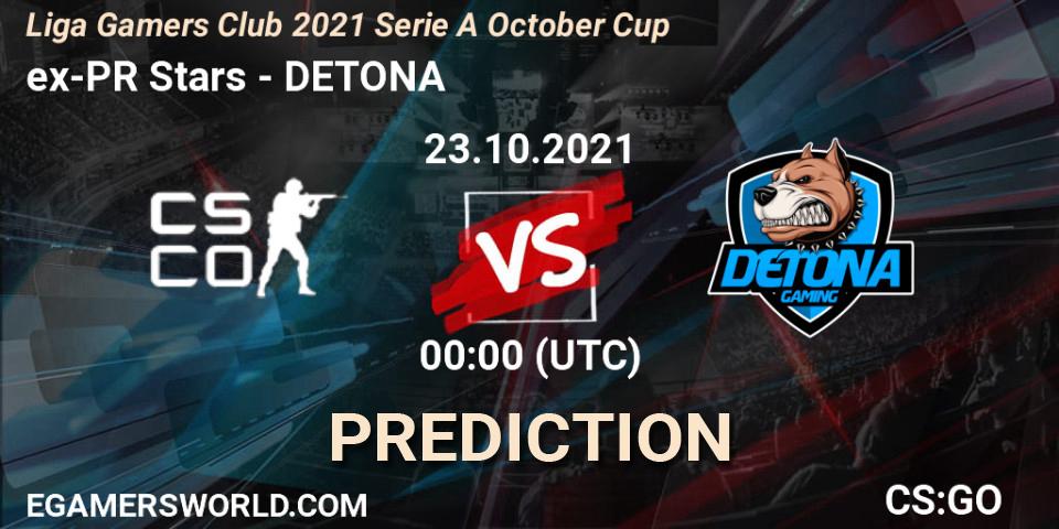 Pronóstico ex-PR Stars - DETONA. 22.10.21, CS2 (CS:GO), Liga Gamers Club 2021 Serie A October Cup