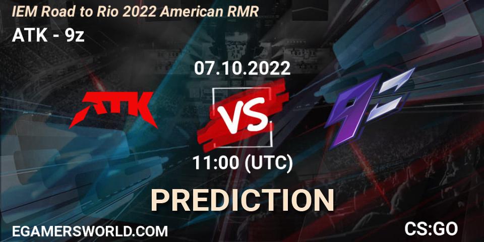 Pronóstico ATK - 9z. 07.10.2022 at 11:00, Counter-Strike (CS2), IEM Road to Rio 2022 American RMR