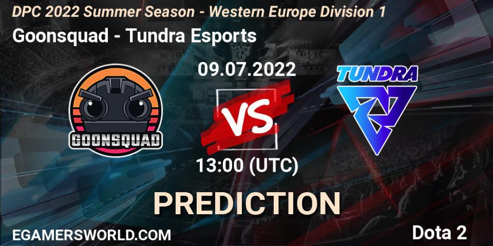 Pronóstico Goonsquad - Tundra Esports. 09.07.2022 at 13:41, Dota 2, DPC WEU 2021/2022 Tour 3: Division I