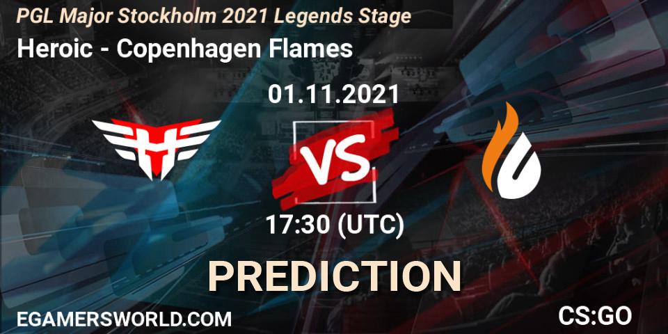Pronóstico Heroic - Copenhagen Flames. 01.11.2021 at 16:40, Counter-Strike (CS2), PGL Major Stockholm 2021 Legends Stage