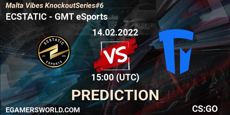 Pronóstico ECSTATIC - GMT eSports. 14.02.2022 at 15:00, Counter-Strike (CS2), Malta Vibes Knockout Series #6