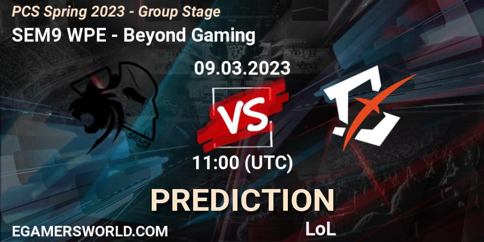 Pronóstico SEM9 WPE - Beyond Gaming. 17.02.2023 at 11:15, LoL, PCS Spring 2023 - Group Stage