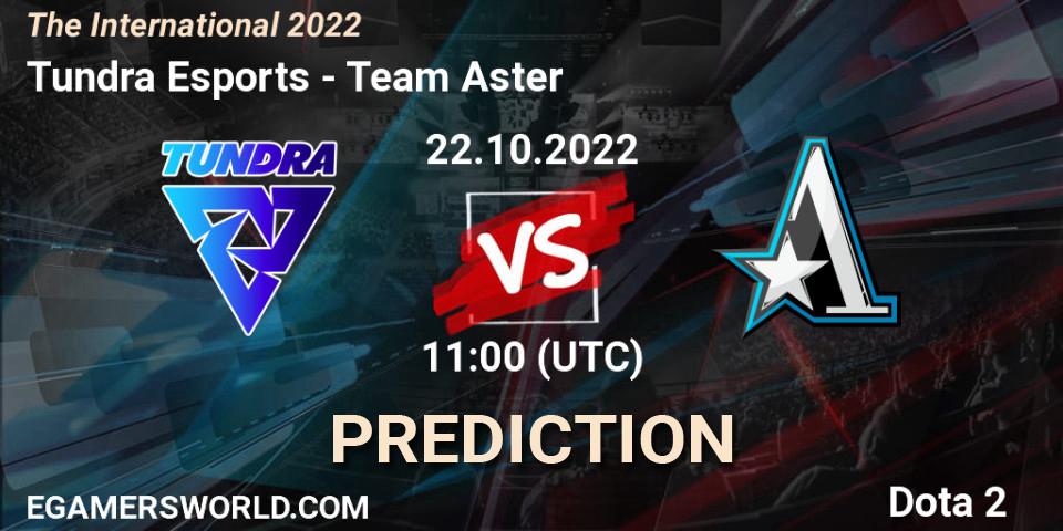Pronóstico Tundra Esports - Team Aster. 22.10.2022 at 11:59, Dota 2, The International 2022
