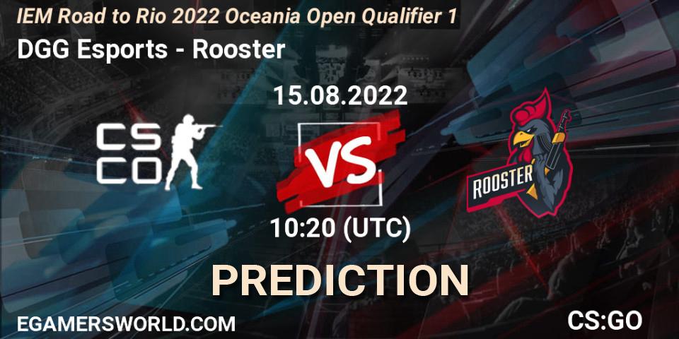 Pronóstico DGG Esports - Rooster. 15.08.2022 at 10:20, Counter-Strike (CS2), IEM Road to Rio 2022 Oceania Open Qualifier 1