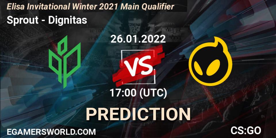 Pronóstico Sprout - Dignitas. 26.01.2022 at 14:40, Counter-Strike (CS2), Elisa Invitational Winter 2021 Main Qualifier