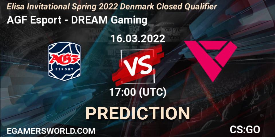 Pronóstico AGF Esport - DREAM Gaming. 16.03.22, CS2 (CS:GO), Elisa Invitational Spring 2022 Denmark Closed Qualifier