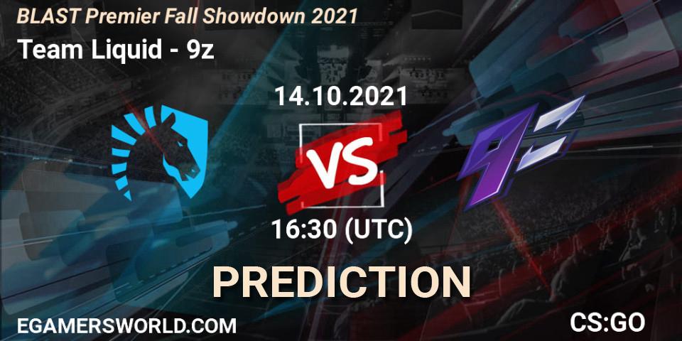 Pronóstico Team Liquid - 9z. 14.10.2021 at 16:20, Counter-Strike (CS2), BLAST Premier Fall Showdown 2021