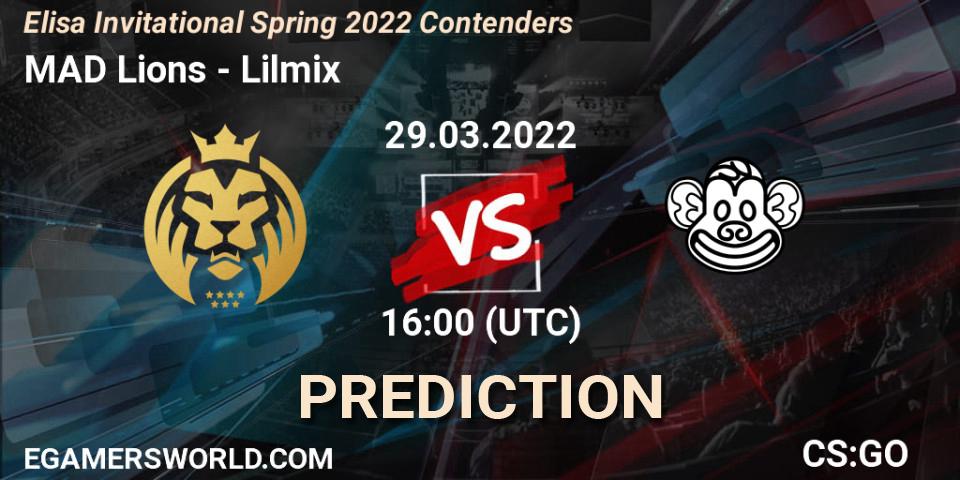 Pronóstico MAD Lions - Lilmix. 29.03.22, CS2 (CS:GO), Elisa Invitational Spring 2022 Contenders